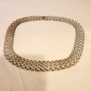 Avon Silver toned Mesh Choker Necklace